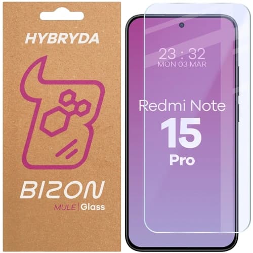 Elastyczne szkło hybrydowe Bizon Glass Mule do Xiaomi Redmi Note 15 Pro 4G / 5G