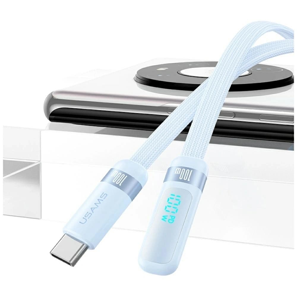USAMS US-SJ653 PD 100W USB-C / USB-C Cable 1.2m blue - 2