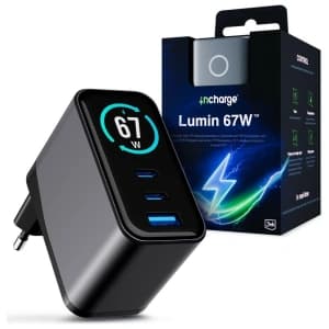 3MK InCharge Lumin PD 67W QC4+ PPS AFC FCP SCP USB-A 2xUSB-C TFT mit Display schwarz
