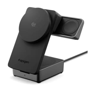 Spigen EF323MQ Essential 3in1 Magnetic MagSafe Wireless Charger 25W Qi2.2 Schwarz
