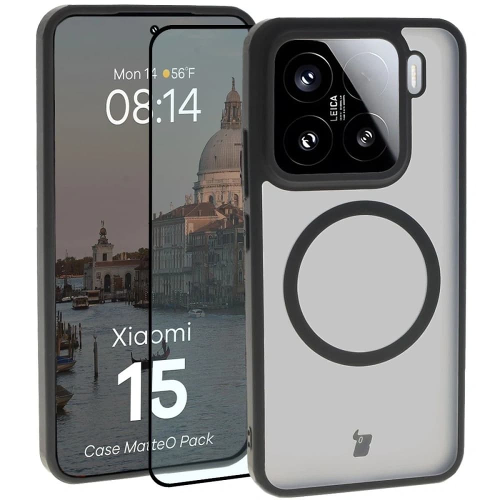 Bizon MatteO Mágneses Csomag Xiaomi 15 füstös fekete
 - 1