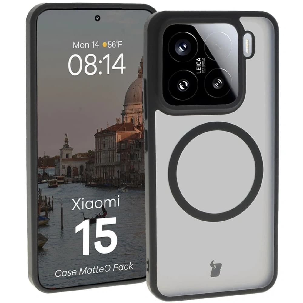 Bizon MatteO Mágneses Csomag Xiaomi 15 füstös fekete
 - 3