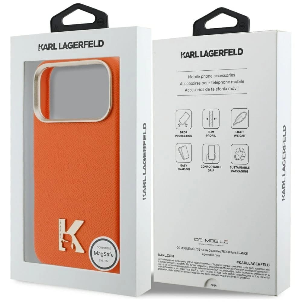 Karl Lagerfeld Karl Head Logo MagSafe Apple iPhone 17 Pro orange
 - 8
