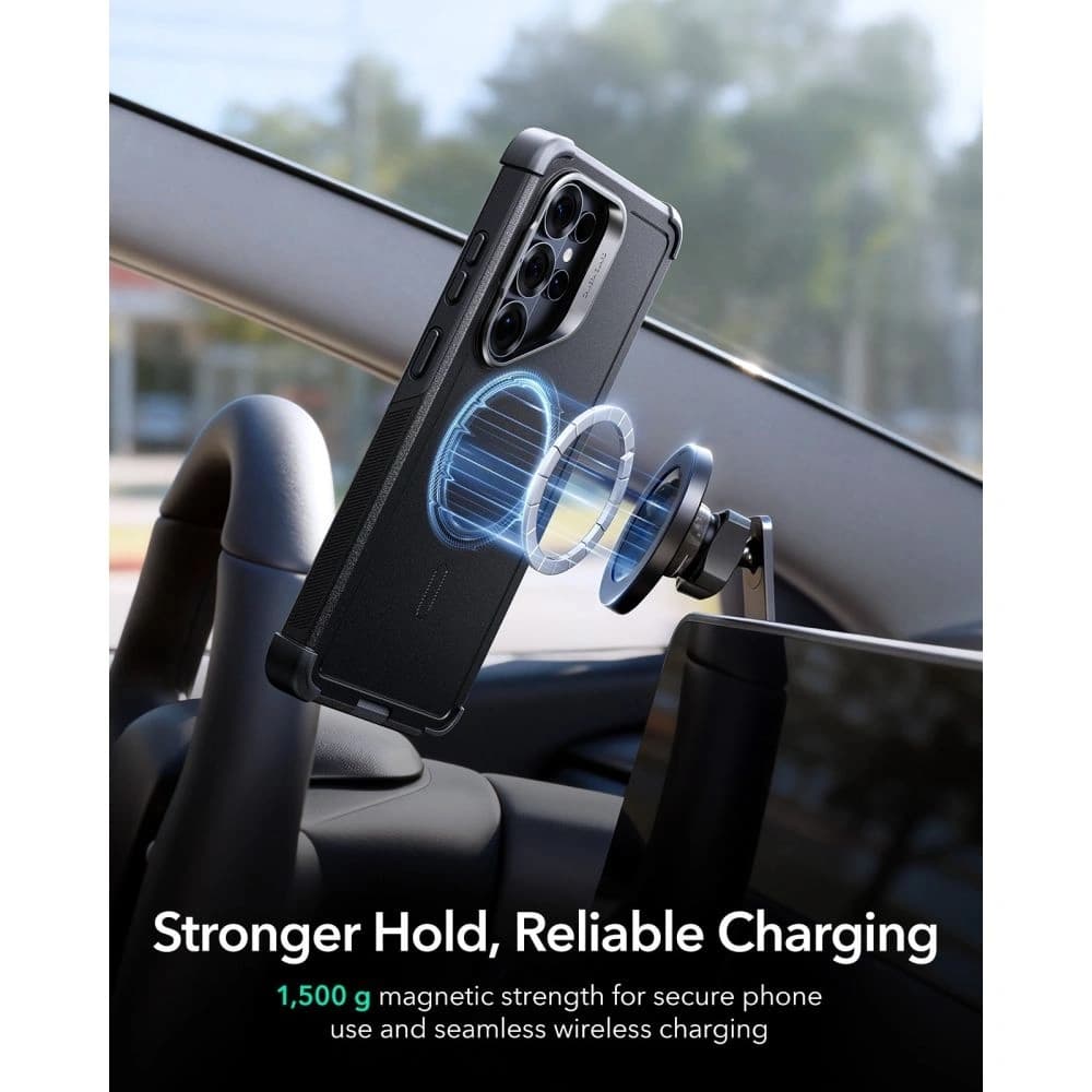 ESR Cyber Tough Kickstand MagSafe Samsung Galaxy S26 Ultra Fekete
 - 6