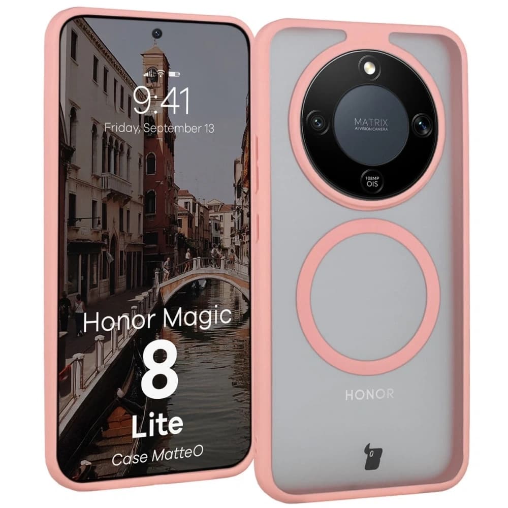 Bizon Case MatteO Magnetic Honor Magic8 Lite kouřový světle růžový
 - 1