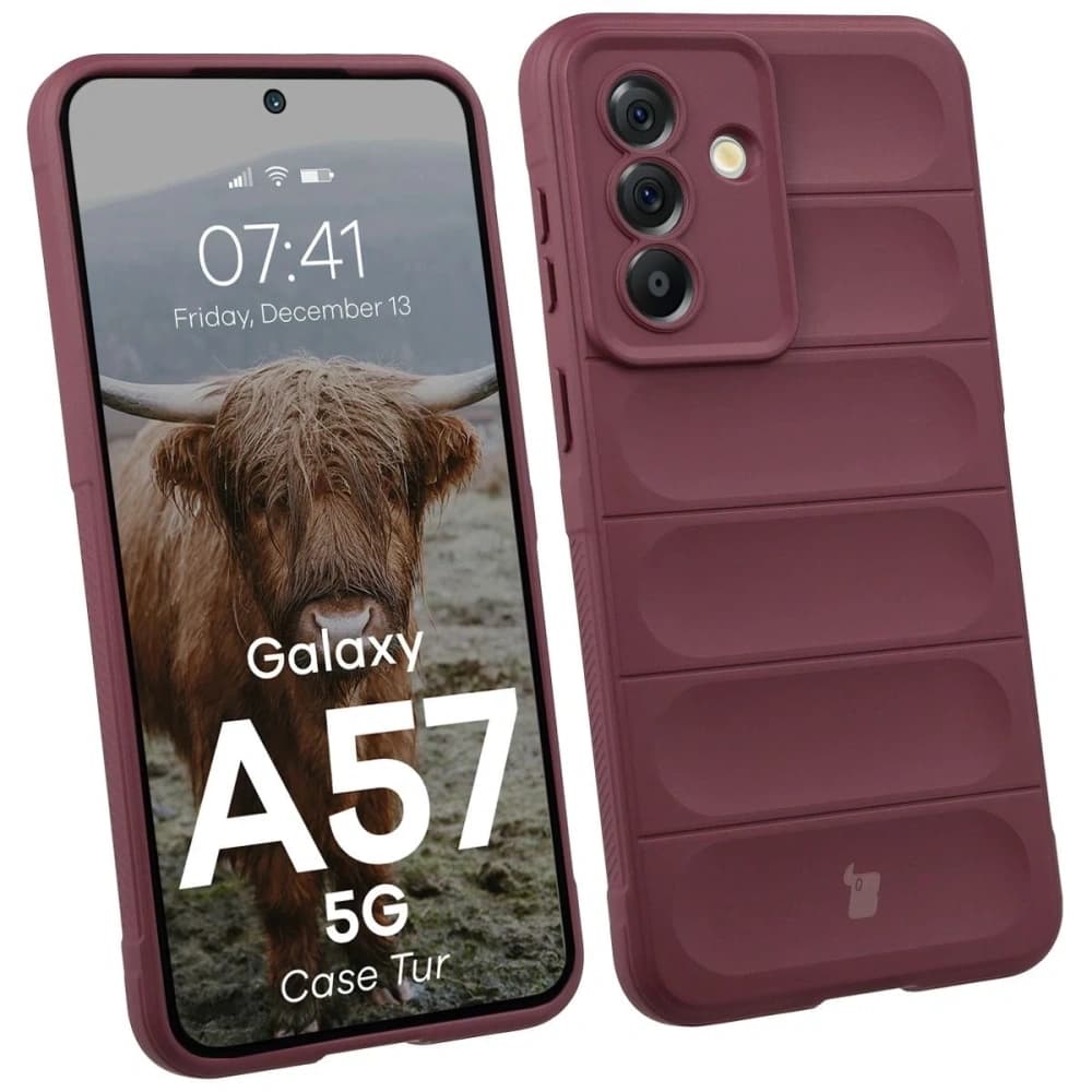 Pancerne etui Bizon Case Tur do Samsung Galaxy A57 5G burgundowe - 1