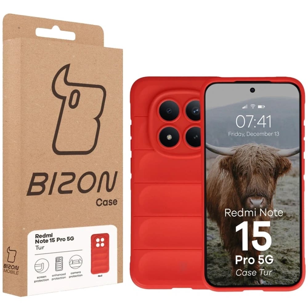 Pancerne etui Bizon Case Tur do Xiaomi Redmi Note 15 Pro 5G czerwone - 8