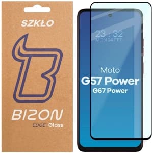 Bizon Glass Edge 2 Motorola Moto G57 Power / G67 Power schwarzer Rahmen
