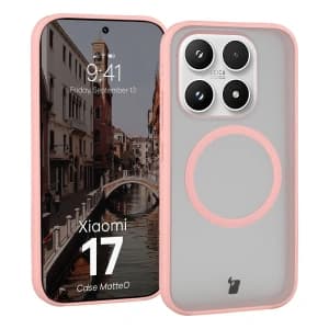 Bizon Case MatteO Magnetic Xiaomi 17 füstös világos rózsaszín
