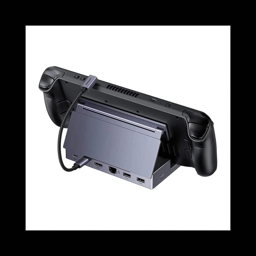 UGREEN CM800 6 az 1-ben Dokkoló Állomás Hordozható Konzolokhoz Steam Deck / Asus ROG Ally USB-C to HDMI 4K 120Hz 2x USB USB-C RJ45 (szürke)
 - 3