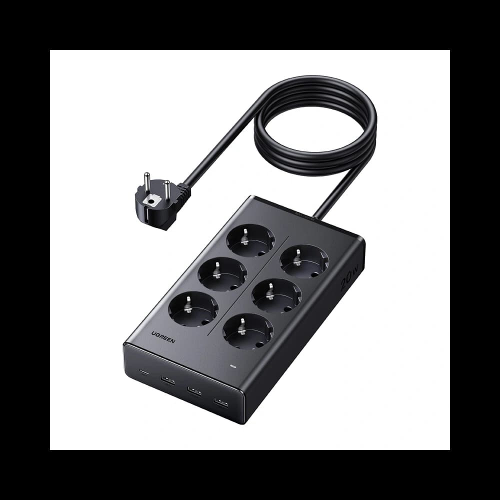 UGREEN S622 Steckdosenleiste 6xAC + 3xUSB + USB-C GaN 1.5m (schwarz)
 - 1