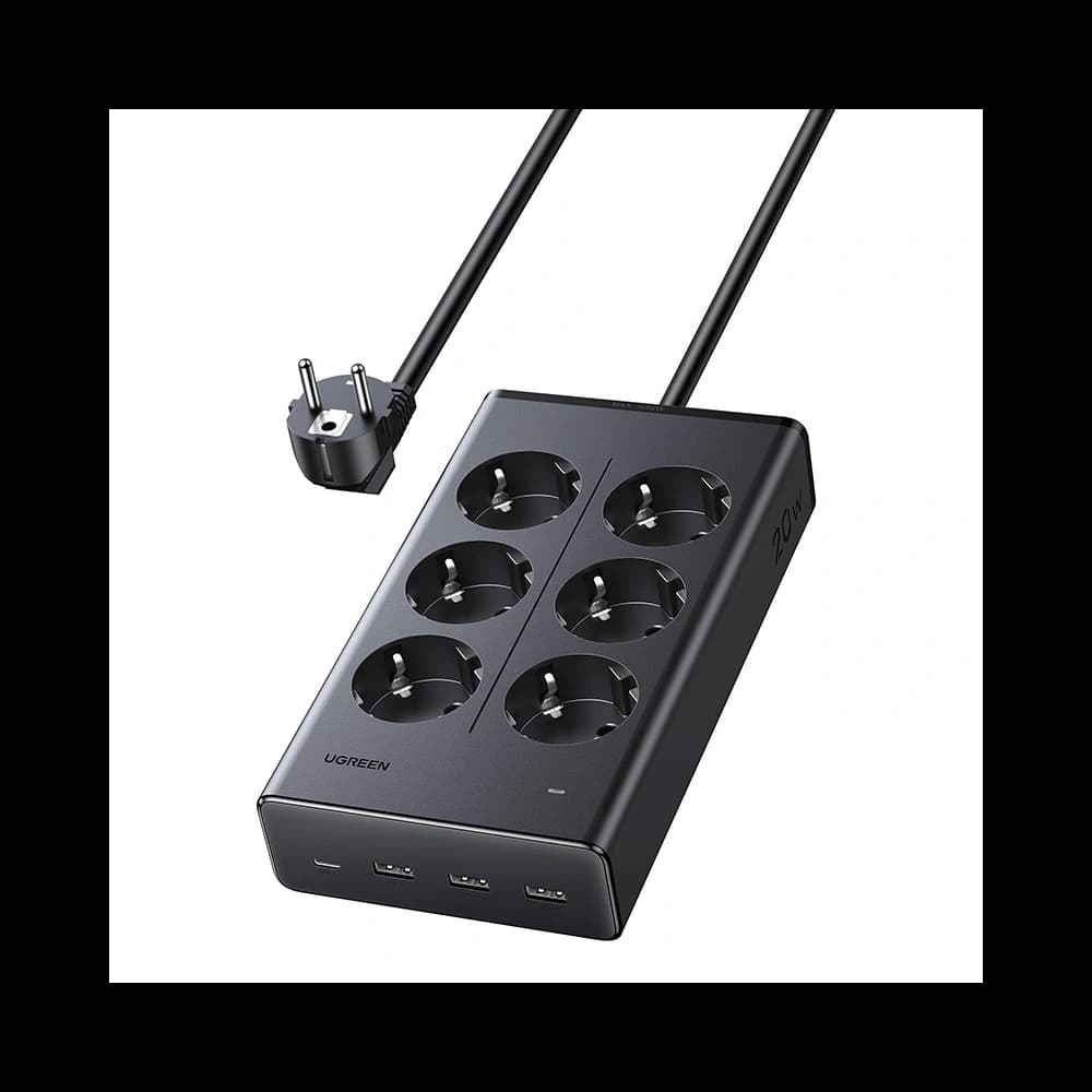 UGREEN S622 Steckdosenleiste 6xAC + 3xUSB + USB-C GaN 1.5m (schwarz)
 - 2