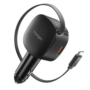Spigen EV603VT Essentail Autoladegerät 60W Schwarz
