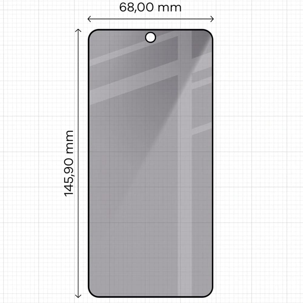 Prywatyzujące szkło hartowane Bizon Glass Edge Shadow do Samsung Galaxy S26 przyciemniane z czarną ramką - 2