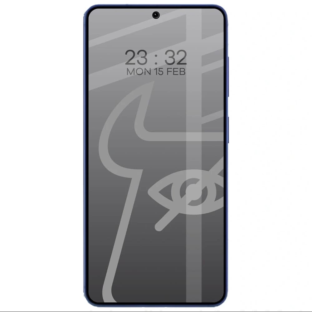 Prywatyzujące szkło hartowane Bizon Glass Edge Shadow do Samsung Galaxy S26 przyciemniane z czarną ramką - 3