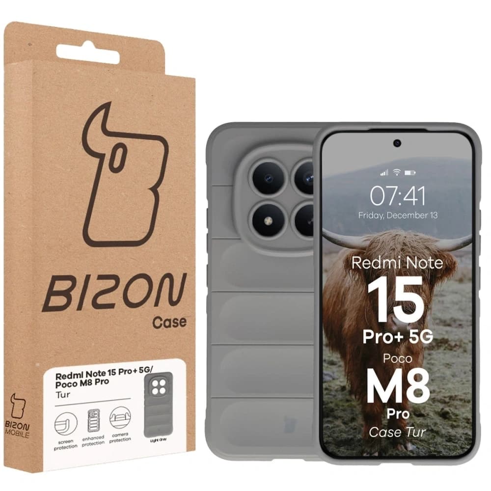 Bizon Case Tur Xiaomi Redmi Note 15 Pro Plus 5G / POCO M8 Pro 5G light grey - 8