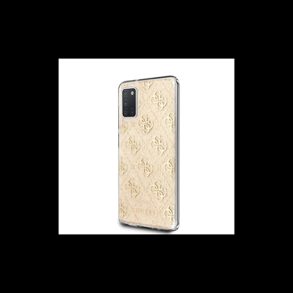 Guess Samsung Gehäuse GUHCA31PCU4GLGO Galaxy A31 gold/gold hartes Gehäuse 4G Glitter - 1