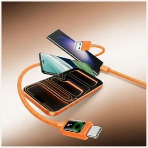 USAMS U92 18W USB-C / USB-A Cable 1.2m Orange