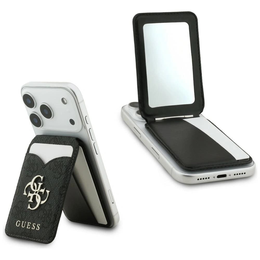 Guess 4G Stand & Mirror MagSafe Wallet Black - 1