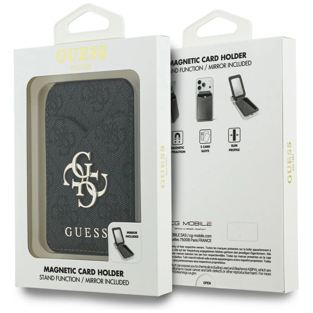 Guess 4G Stand & Mirror MagSafe Wallet Black - 7