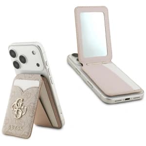 Guess 4G Stand & Mirror MagSafe Wallet Pink