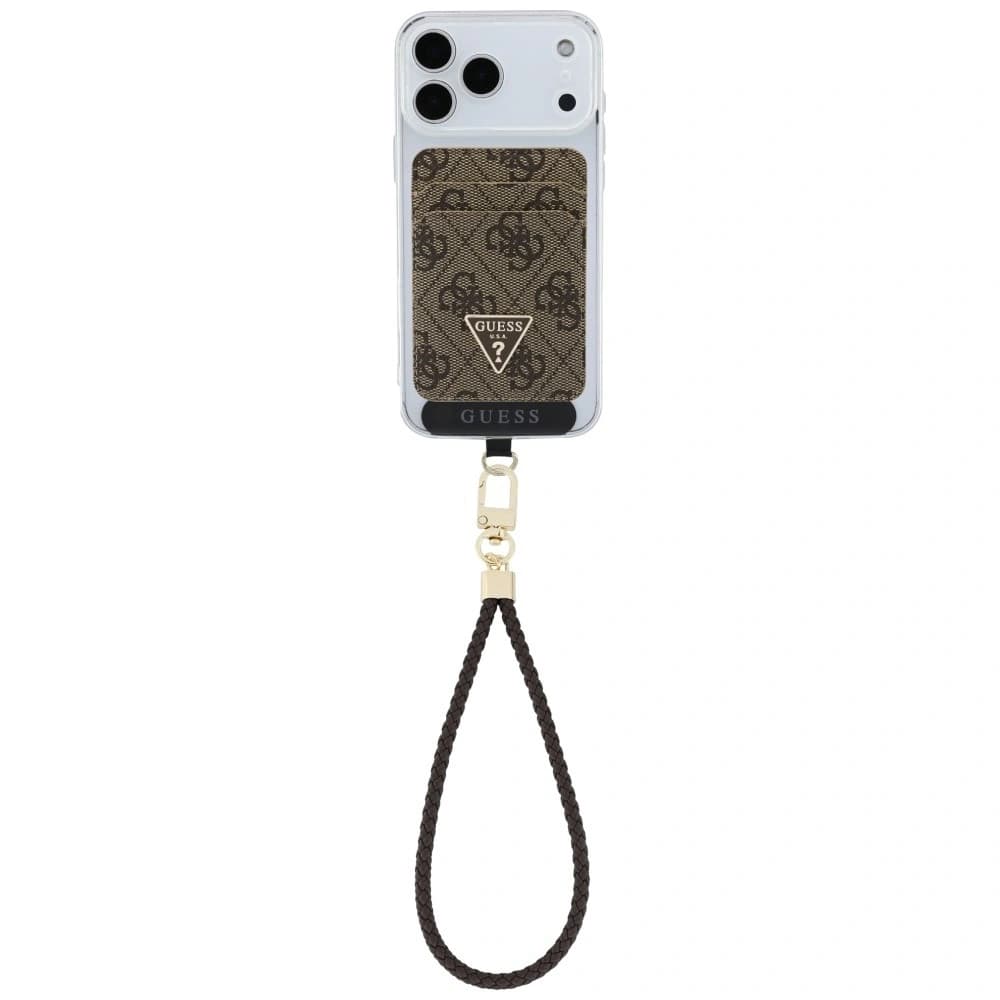 Guess triangle MagSafe Wallet + Hand strap Brown - 2
