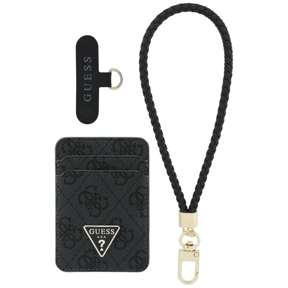 Guess triangle MagSafe Wallet + Hand strap set Black - 1