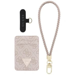 Guess triangle MagSafe Wallet + Hand strap set Pink
