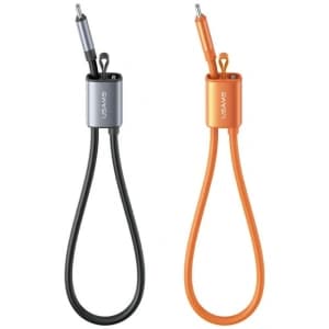 USAMS U97 60W USB-C / USB-C handstrap 30cm orange