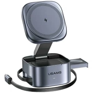 3-in-1 Induction Charger USAMS CD257 Qi2 tarnish