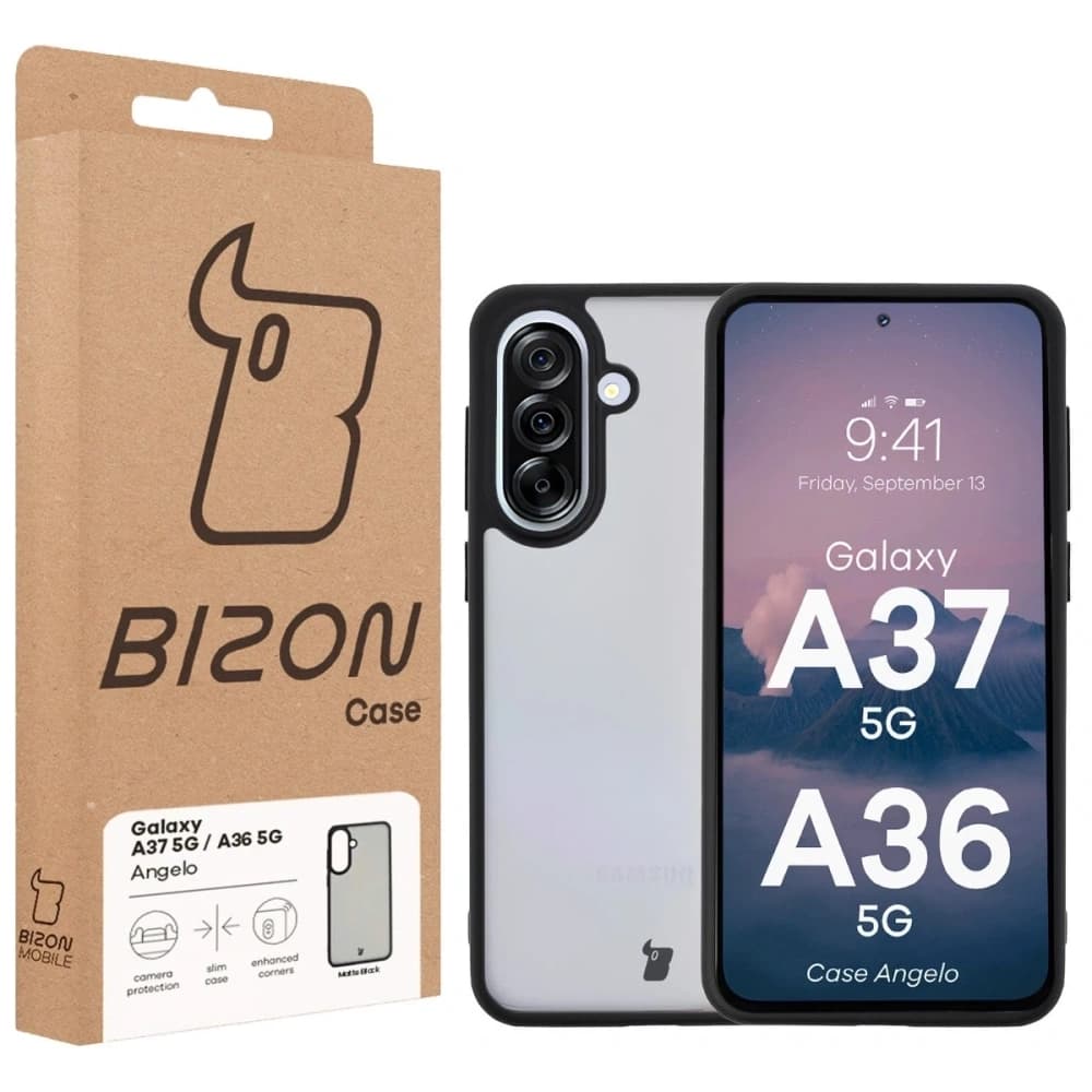 Bizon Case Angelo Samsung Galaxy A37 5G / A36 5G rauchig mit einem schwarzen Rahmen
 - 6