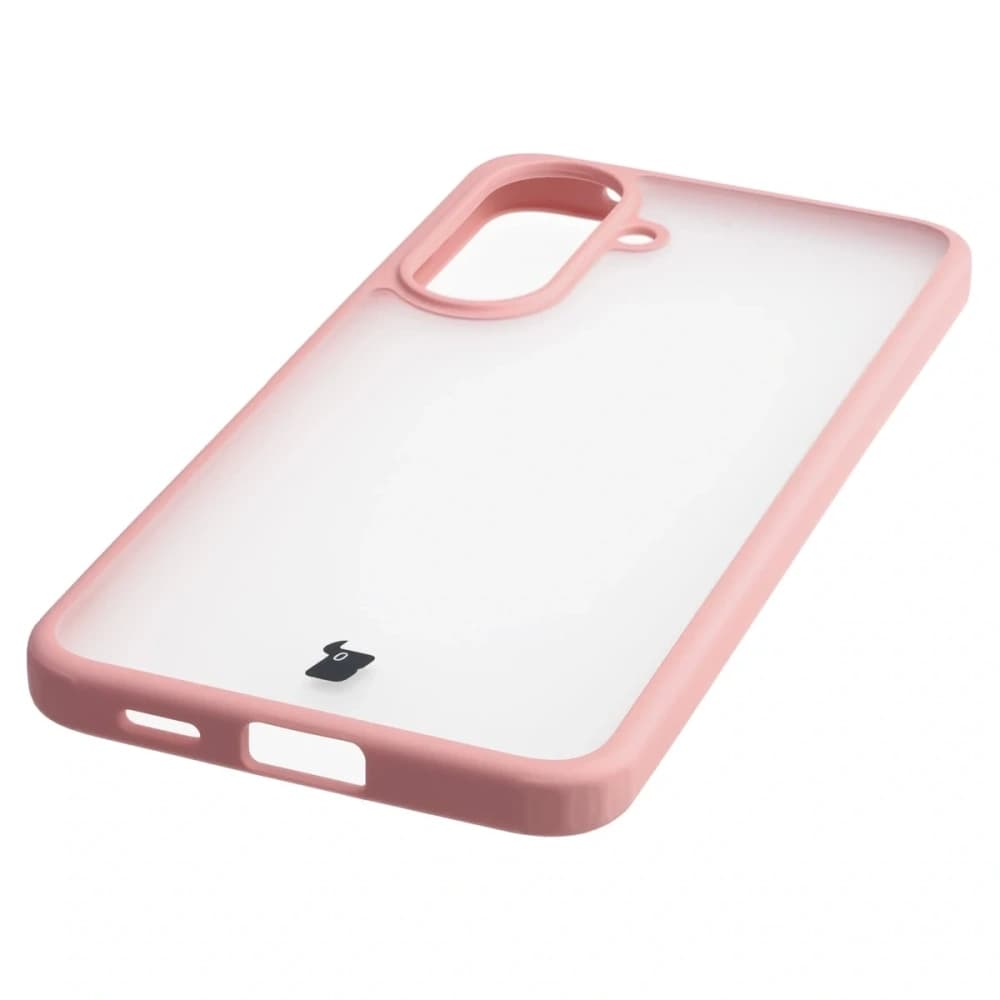 Bizon Case Angelo Samsung Galaxy A57 5G semi-transparent cu un cadru roz deschis
 - 5