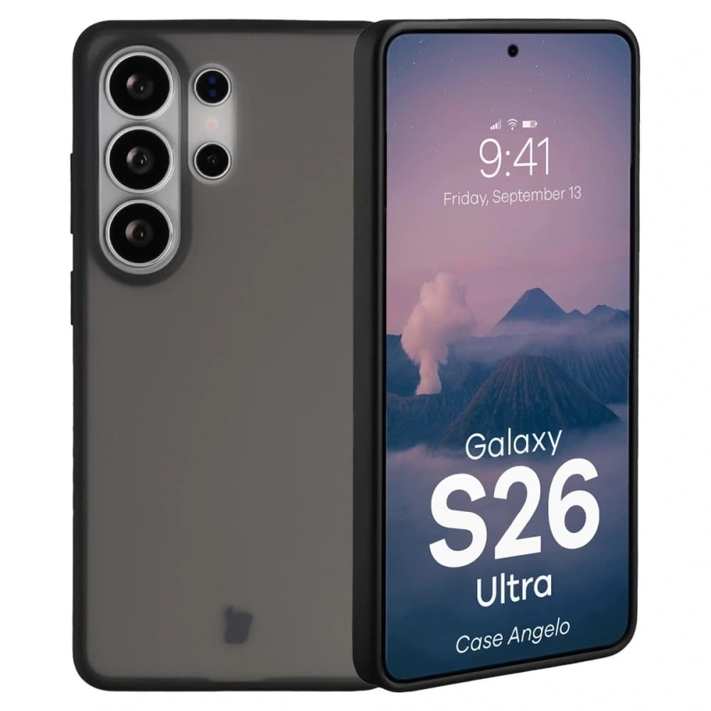 Bizon Case Angelo Samsung Galaxy S26 Ultra rauchig mit einem schwarzen Rahmen
 - 1