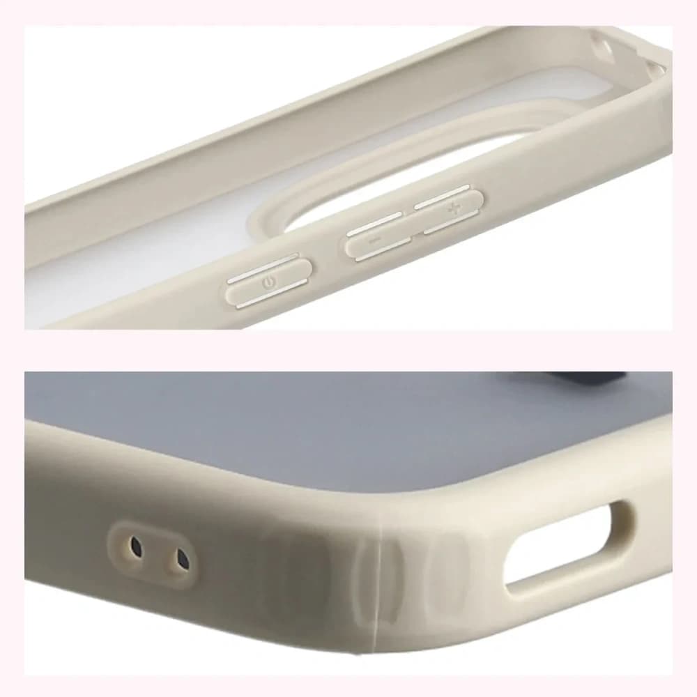 Etui Bizon Case Angelo do Xiaomi Redmi Note 15 Pro 5G półprzezroczyste z beżową ramką - 4