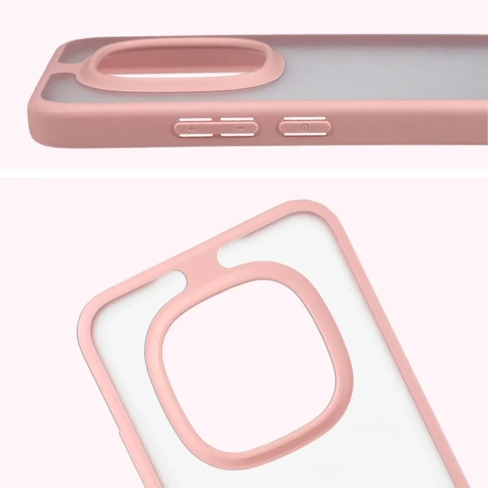 Bizon Case Angelo Xiaomi Redmi Note 15 Pro 5G halbtransparent mit einem hellrosa Rahmen
 - 3