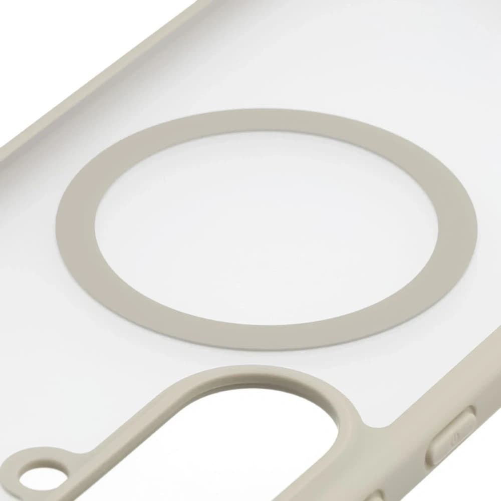 Etui z pierścieniem magnetycznym Bizon Case MatteO do Samsung Galaxy A57 5G przydymione-beżowe - 3