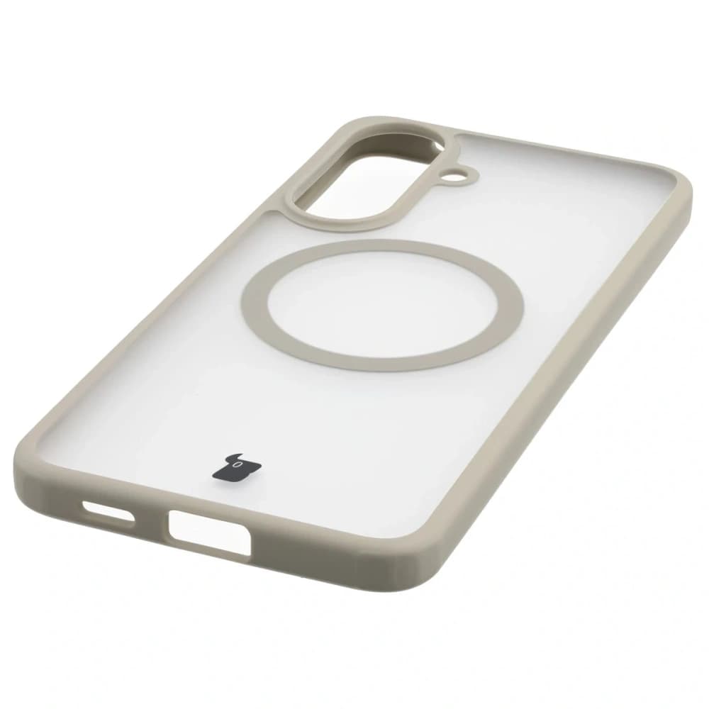 Etui z pierścieniem magnetycznym Bizon Case MatteO do Samsung Galaxy A57 5G przydymione-beżowe - 6
