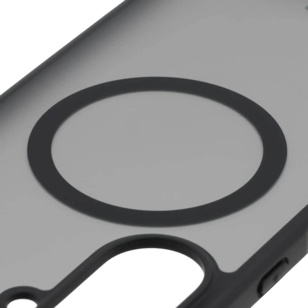 Etui z pierścieniem magnetycznym Bizon Case MatteO do Samsung Galaxy A57 5G przydymione-czarne - 3