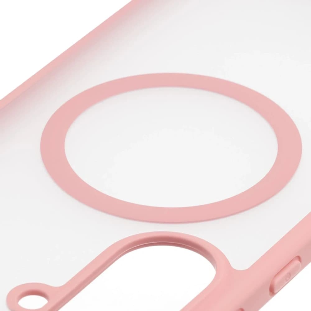 Etui z pierścieniem magnetycznym Bizon Case MatteO do Samsung Galaxy A57 5G przydymione-jasnoróżowe - 3