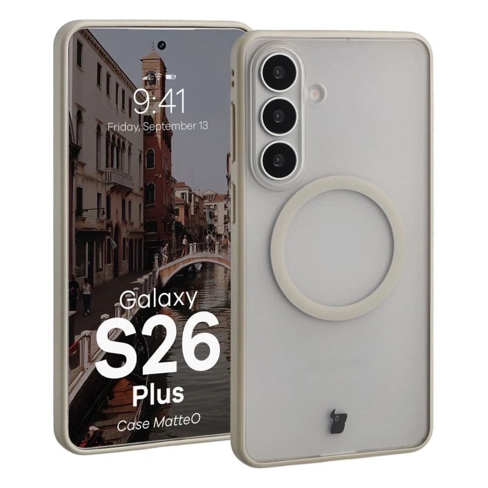 Bizon Case MatteO Magnetic Samsung Galaxy S26+ Plus fumuriu bej
 - 1