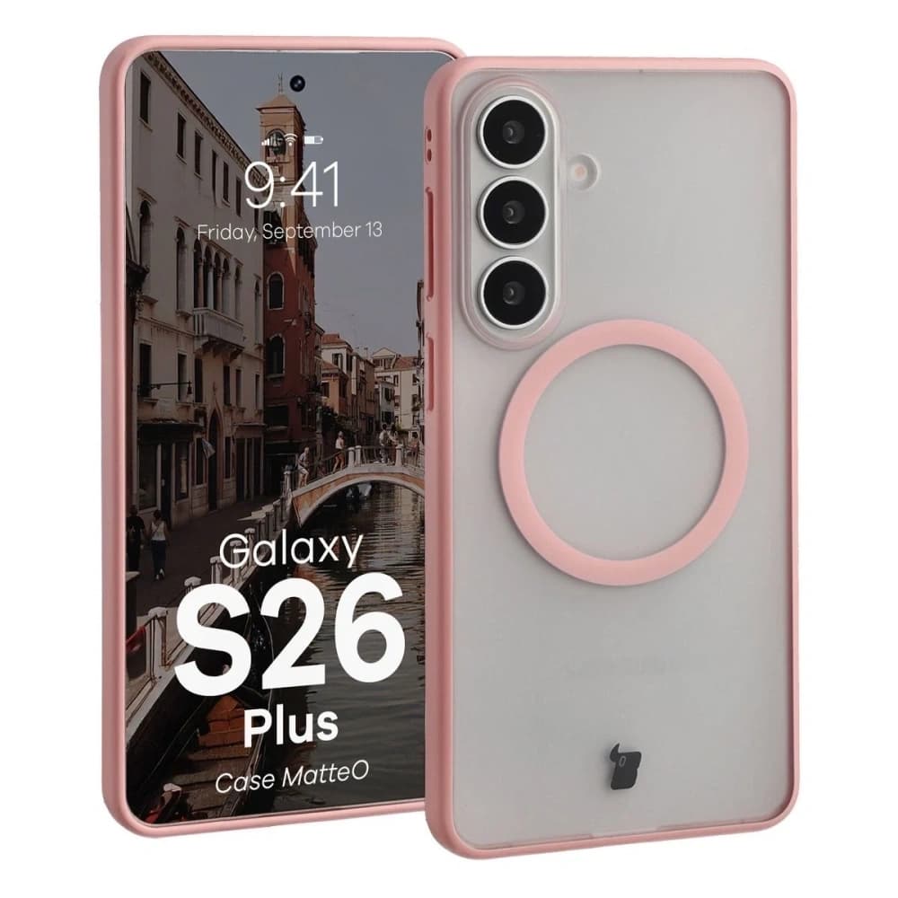 Bizon Case MatteO Magnetic Samsung Galaxy S26+ Plus füstös világos rózsaszín
 - 1