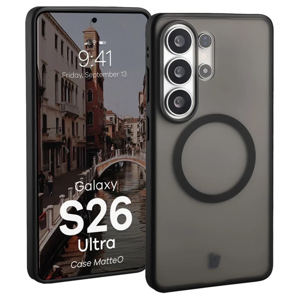 Bizon Case MatteO Magnetic Samsung Galaxy S26 Ultra fumuriu negru
 - 1