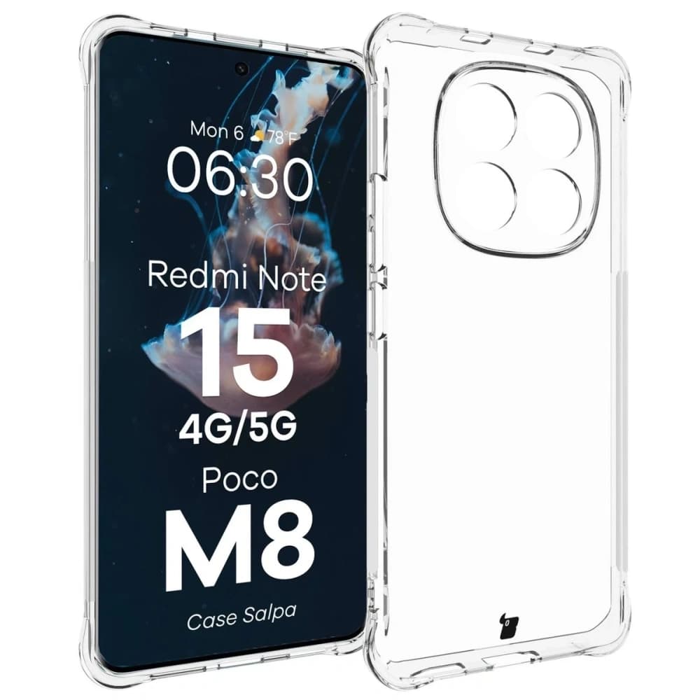 Elastyczne etui Bizon Case Salpa do Xiaomi Redmi Note 15 / POCO M8 5G przezroczyste - 1