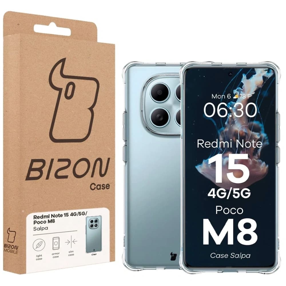 Elastyczne etui Bizon Case Salpa do Xiaomi Redmi Note 15 / POCO M8 5G przezroczyste - 7