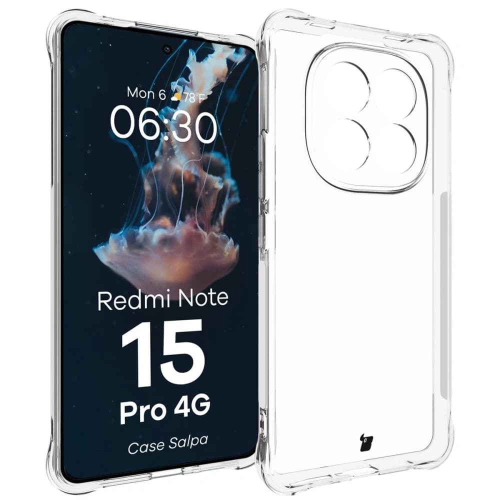 Elastyczne etui Bizon Case Salpa do Xiaomi Redmi Note 15 Pro 4G przezroczyste - 1