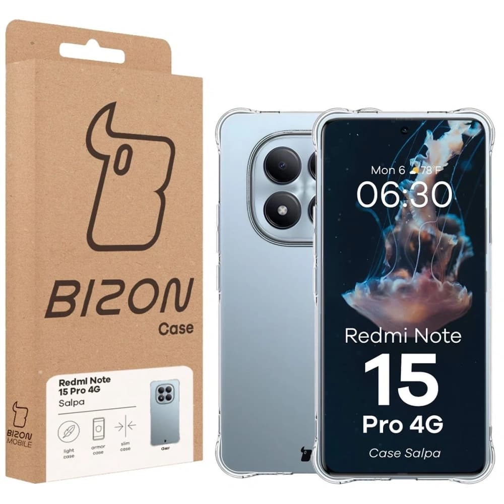 Elastyczne etui Bizon Case Salpa do Xiaomi Redmi Note 15 Pro 4G przezroczyste - 7