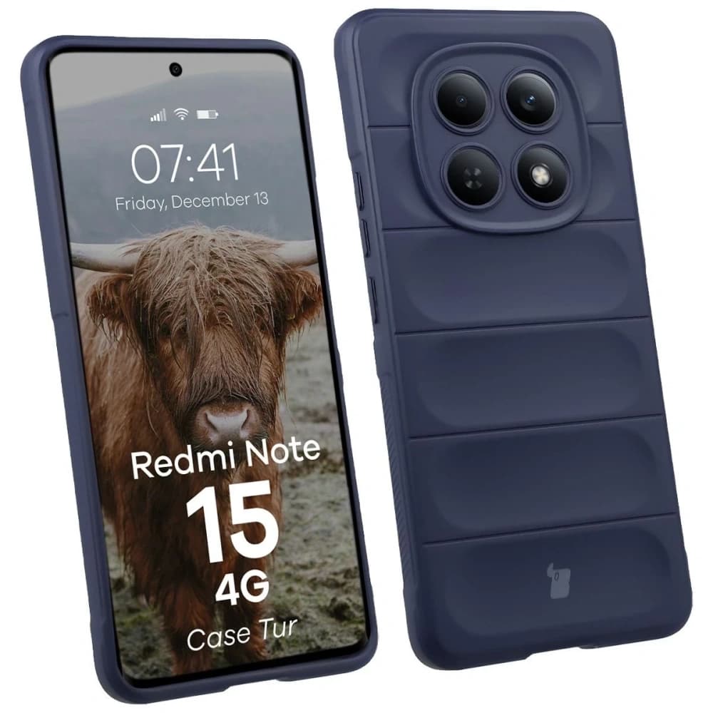 Pancerne etui Bizon Case Tur do Xiaomi Redmi Note 15 4G granatowe - 1