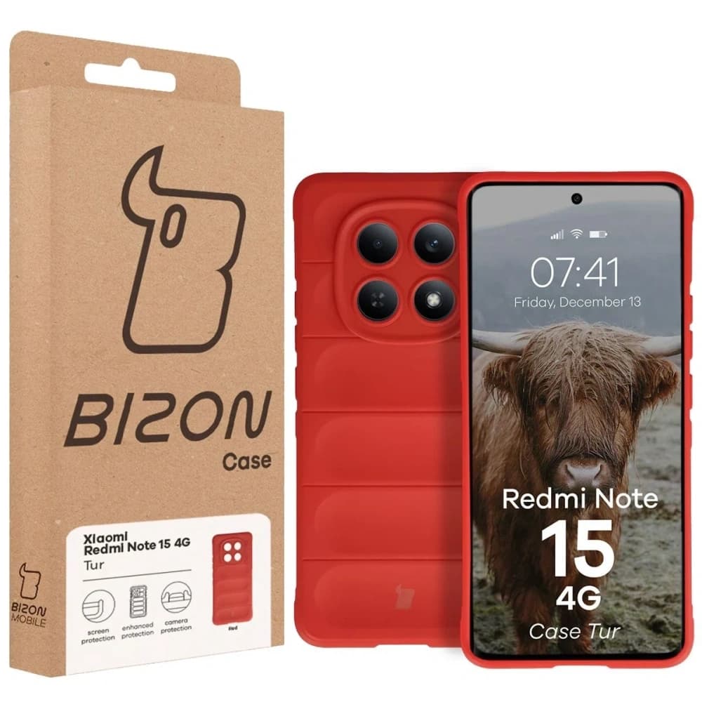 Bizon Case Tur Xiaomi Redmi Note 15 4G roșu
 - 8