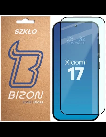 Szkło hartowane Bizon Glass Edge 2 do Xiaomi 17 czarna ramka