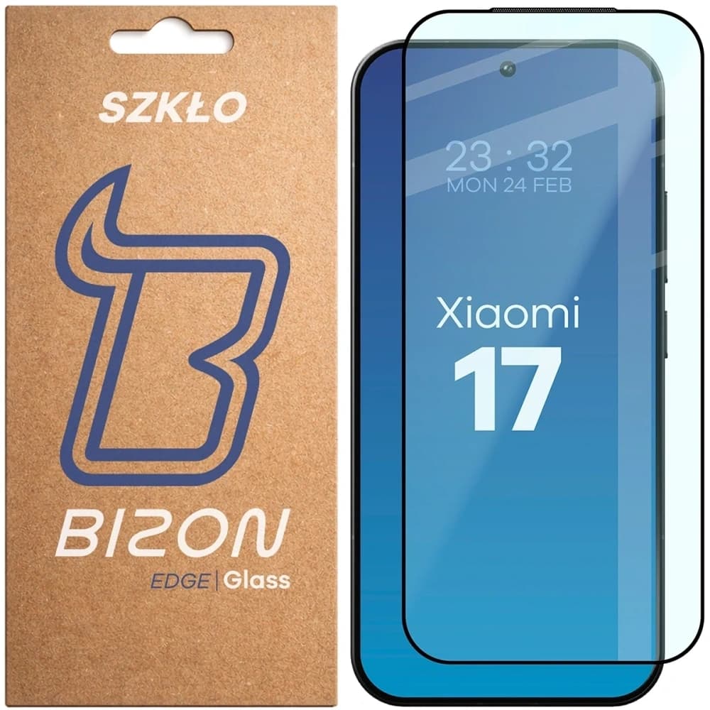 Bizon Glass Edge 2 Xiaomi 17 schwarzer Rahmen
 - 1